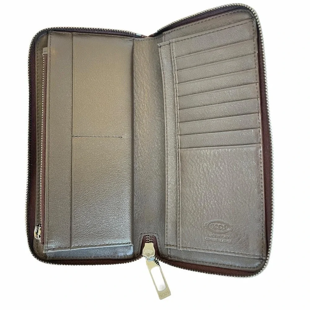 Tod's Italy Leather Zip‎ Around Race Wallet XAMMCLA1400TICS606